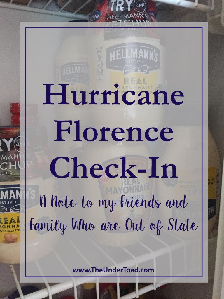 hurricane florence check-in note